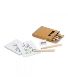 Kit para pintar em caixa de cartão mini lápis